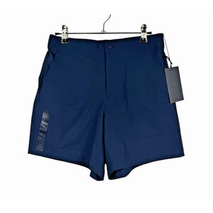 VRST Men’s 6” Resort Short Navy Blue Seersucker Wrinkle Resistant Size Small